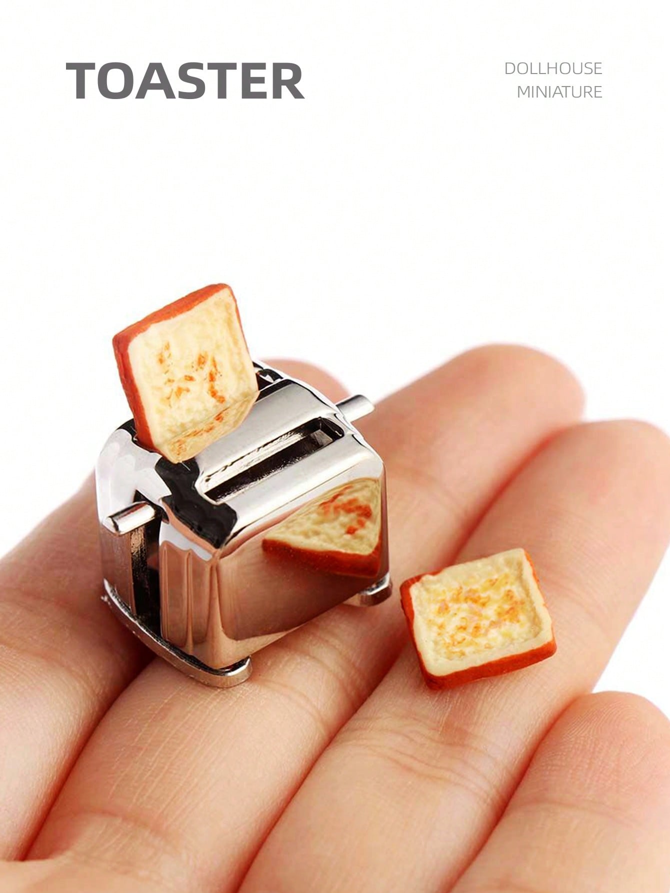 Toaster - 1:12 Dollhouse Miniature Toaster, Mini Simulation