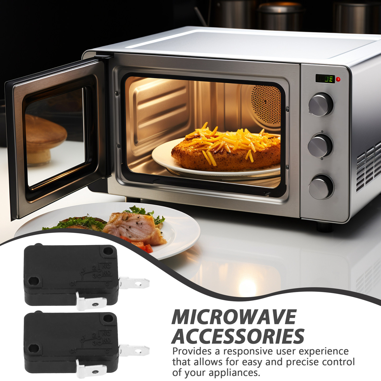 2Pcs Micro Switch 2-Pin Normal - đánh giá và giá Microwave Oven