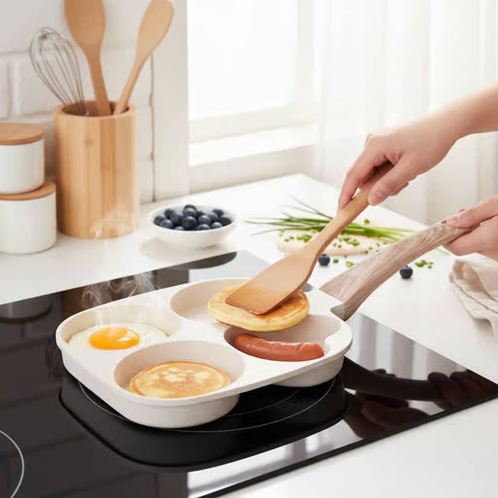 Non-Stick Breakfast Pan Long-L - đánh giá và giá Induction Cooker