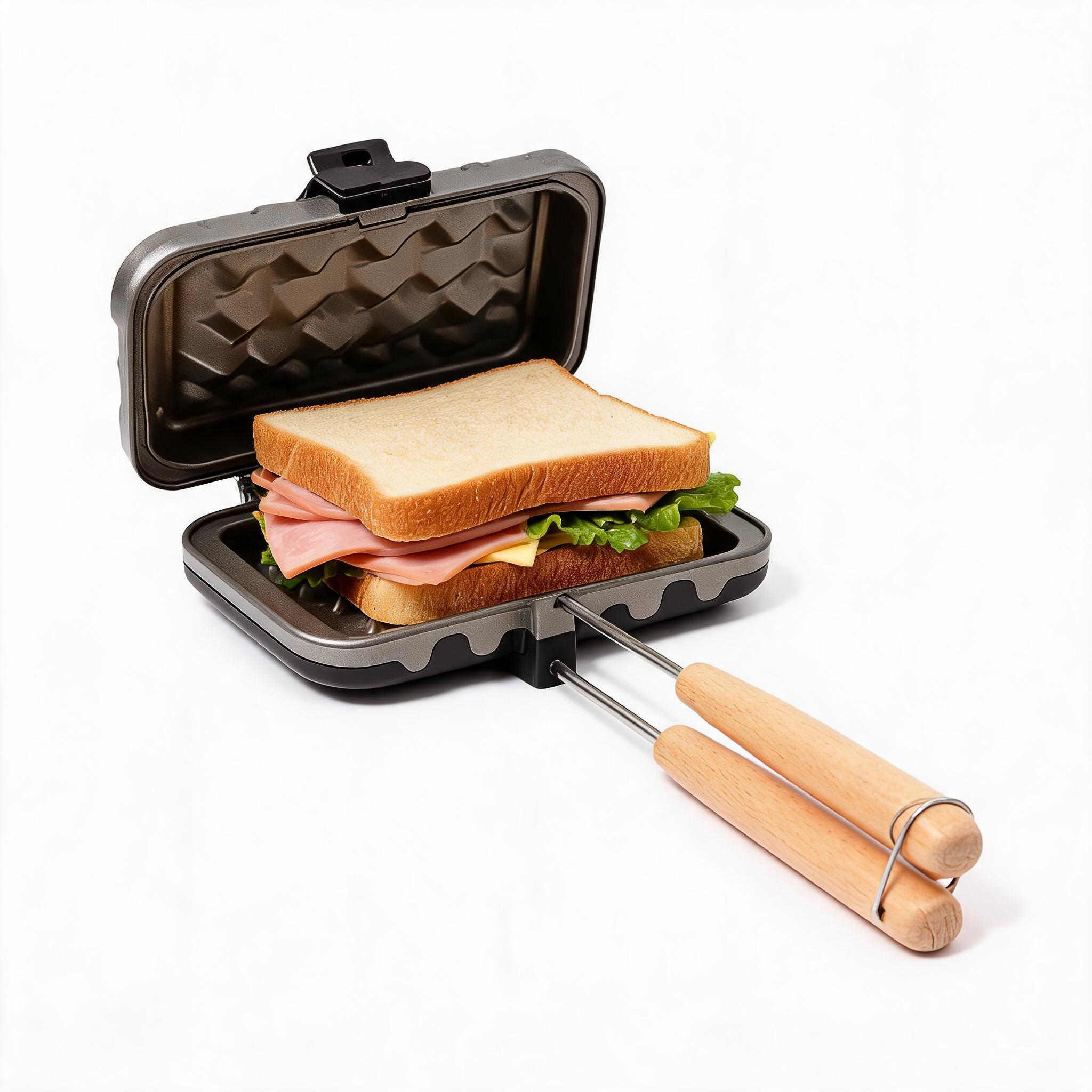 Sandwich Maker with Wooden Han - đánh giá và giá Toaster