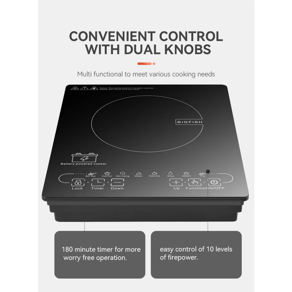 24V/48V Solar DC Induction Coo - đánh giá và giá Induction Cooktop Portable